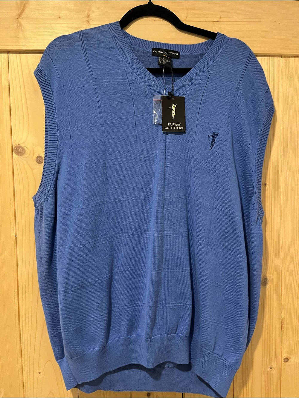 Fairway Outfitters Men’s Blue V-Neck Sleeveless Sweater Vest XL NWT ⛳️